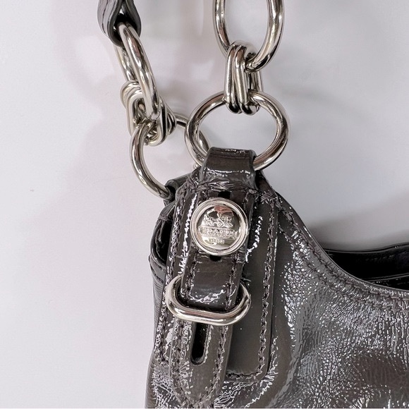 Coach Madison Maggie Mia Patent Leather Hobo Shoulder Bag - Picture 11 of 17